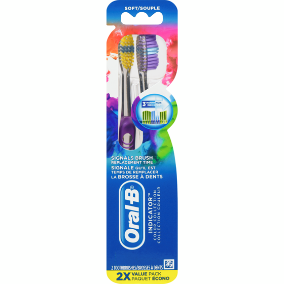 Oral-B Contour brosse a dents souple 2 pièces 2 ea, 3,00 $/1ch
