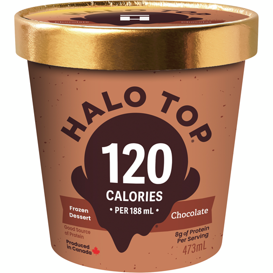 Halo Top Frozen Dessert, Chocolate 473 ml, $1.69/100ml