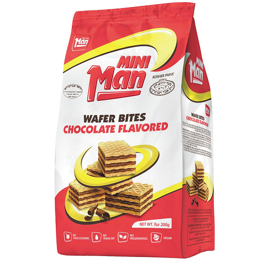 Man Kosher Wafers Miniman  200 g, $1.65/100g