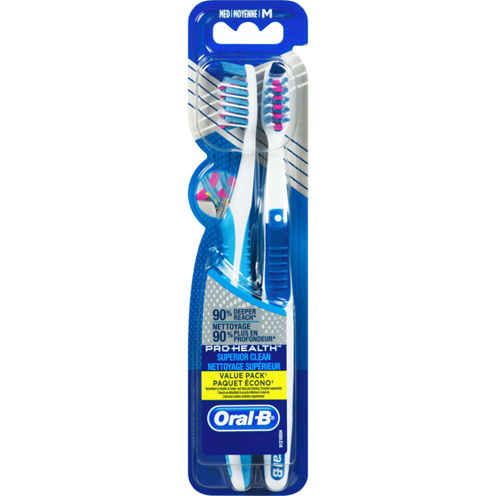 Oral B Pro-Health Deep Reach Toothbrush, Medium, 2 Count 2 ea, $5.50/1ea