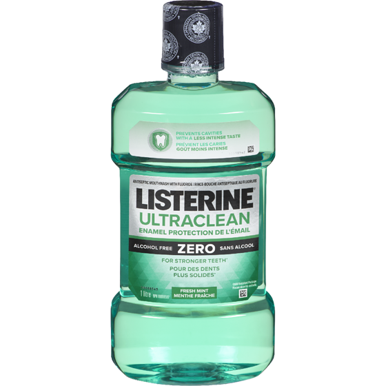 Listerine Ultraclean Zero Enamel Protection Antiseptic Mouthwash, Fresh Mint, Alcohol Free 1 l, $1.10/100ml