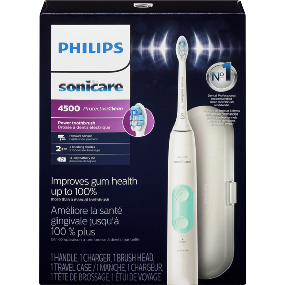 Phillips PhilipsSonicare Brosse à Dents Sonique Rechargeable 4500 Protective Clean 1 ea, 104,99 $/1ch