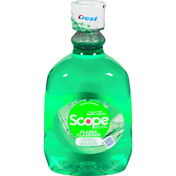 Crest Rince-bouche Scope Classique, Formule originale, 1.5 l, 0,80 $/100ml