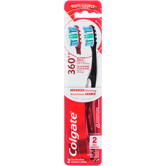 Colgate 360° Advanced Optic White Soft Value Pack 2 Toothbrushes 1 ea, $12.49/1ea