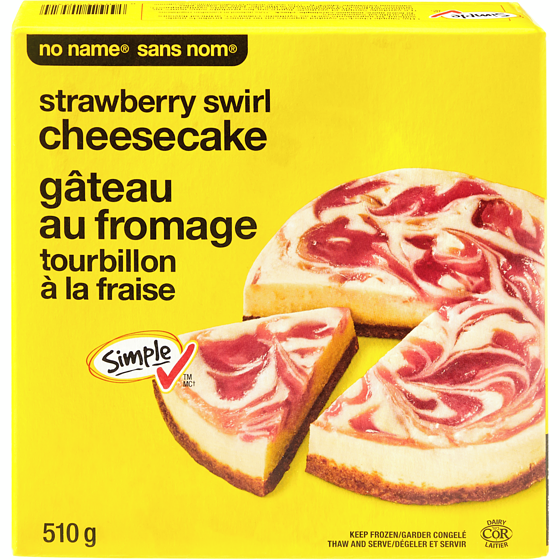 No Name Strawberry Swirl Cheesecake 510 g, $1.57/100g
