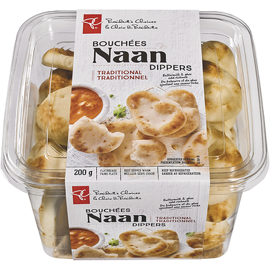 President's Choice Traditional Naan Dippers 200 g, $2.00/100g