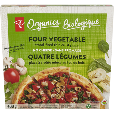 PC Biologique Pizza Aux Quatre Légumes 400 g, 2,38 $/100g
