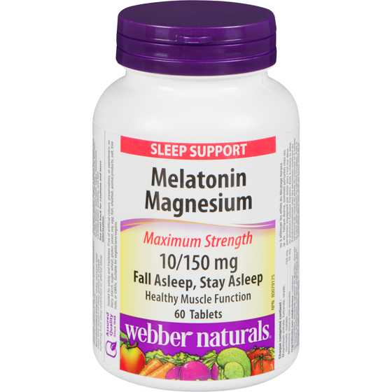 Webber Naturals MelatoninMagnesium Maximum Strength 10/150 mg 60 Tablets 60 ea, $0.28/1ea