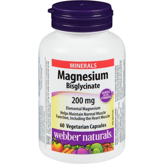 Webber Naturals Magnesium Bisglycinate 200 mg 60 Vegetarian Capsules 60 ea, $0.28/1ea