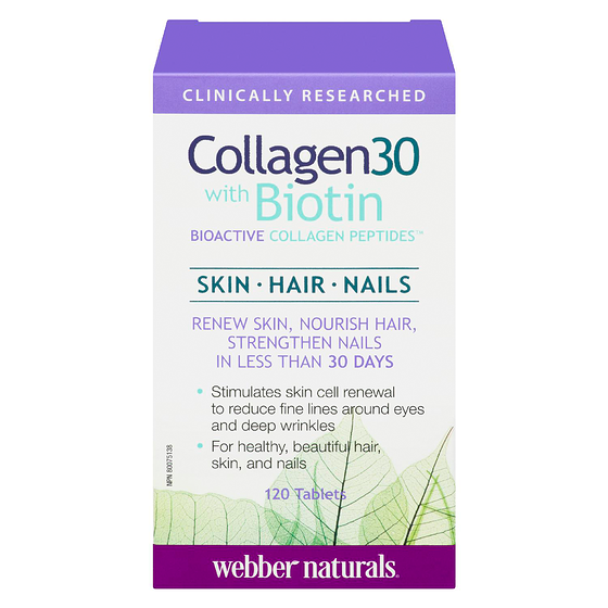 Webber Naturals Collagen30 with Biotin 120 Tablets 120 ea, $0.26/1ea
