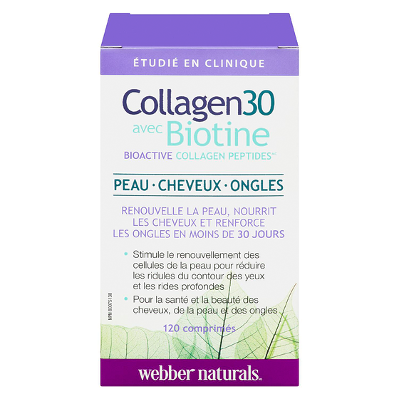 Webber Naturals WebberNaturals Collagen30 avec Biotine 120 Comprimés 120 ea, 0,30 $/1ch