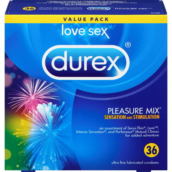 Durex Pleasure Mix Assorted Latex Condoms Variety Pack 36 ea, $0.68/1ea