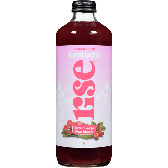 Rise Kombucha Hibiscus & Rose Hips 1 l, $1.00/100ml