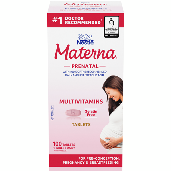 Nestlé Materna Prenatal Multivitamins, No 1 Dr Recommended 100 ea, $0.28/1ea