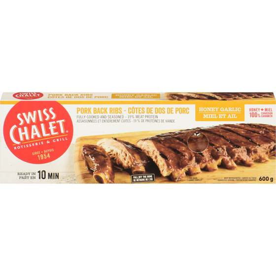 Swiss Chalet Pork Back Ribs, Honey Garlic 600 g, $2.25/100g