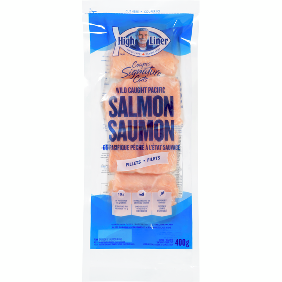 High Liner Signature Cuts Wild Caught Pacific Salmon Fillets - Pink Salmon 400 g, $3.00/100g