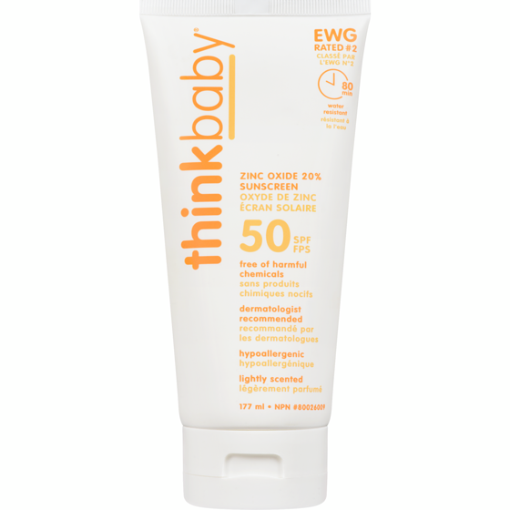 Thinkbaby Ecran Solaire Minerale pour bebe SPF 50+  177 ml, 20,90 $/100ml