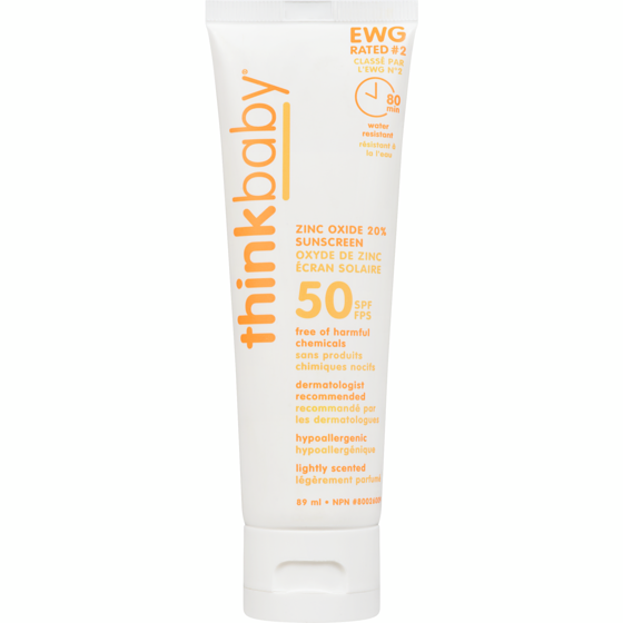 Thinkbaby Ecran Solaire Minerale pour bebe SPF 50+ 89 ml, 30,33 $/100ml