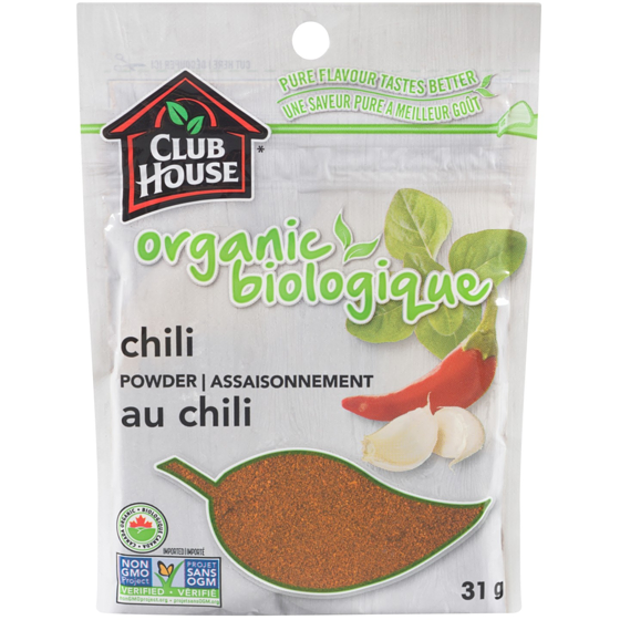 Club House Organic Chili Powder 31 g, $9.00/100g