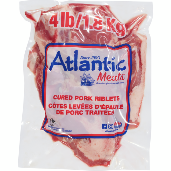 Atlantic Meat Pork Riblets Bag 1.81 kg, $0.99/100g