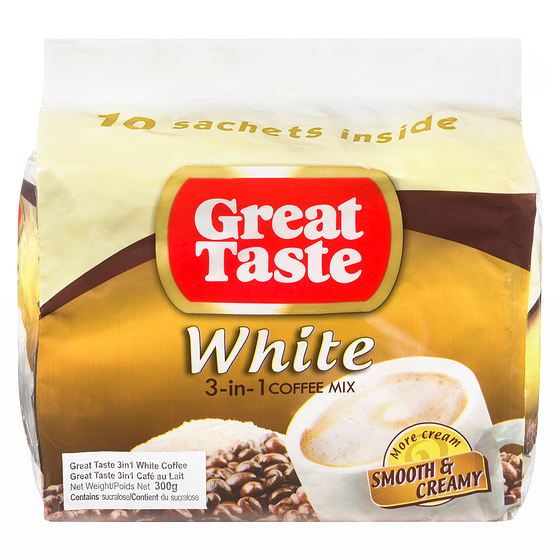 Great Taste White Coffee 3 in 1 300 g, $1.10/100g
