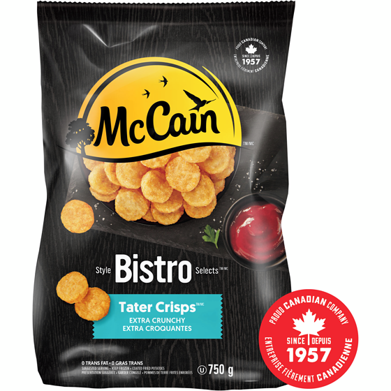 McCain Bistro Selectsâ„¢ Tater Crispsâ„¢ Extra Crunchy 750 g, $0.80/100g