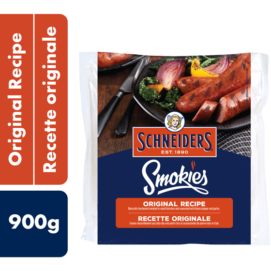 Schneiders Smokies, Original Smoked Sausage 900 g, $1.78/100g