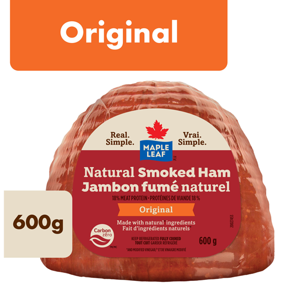 Maple Leaf Original Natural Smoked Ham 600 g, $1.67/100g