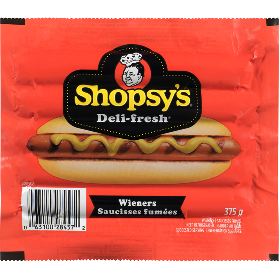 Shopsys Deli-Fresh Wieners 375 g, $1.07/100g