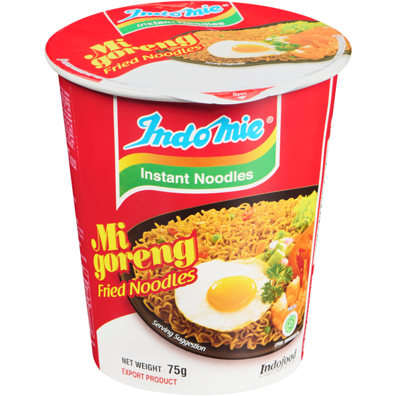 Indomie Instant Cup Noodles Mi Goreng Fried Noodles 75 g, $1.99/100g