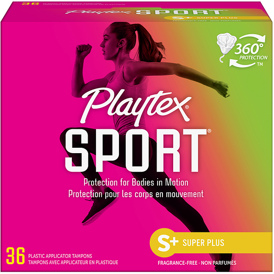 Playtex Tampons non parfumés pour athlètes Sport à absorptivité super plus 36 ea, 0,26 $/1ch