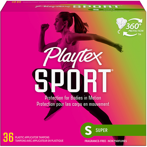 Playtex Tampons non parfumés pour athlètes Sport de Playtex à absorptivité super 36 ea, 0,26 $/1ch