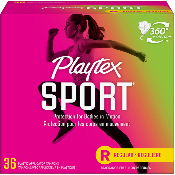 Playtex Tampons non parfumés pour athlètes Sport à absorptivité régulière 36 ea, 0,26 $/1ch