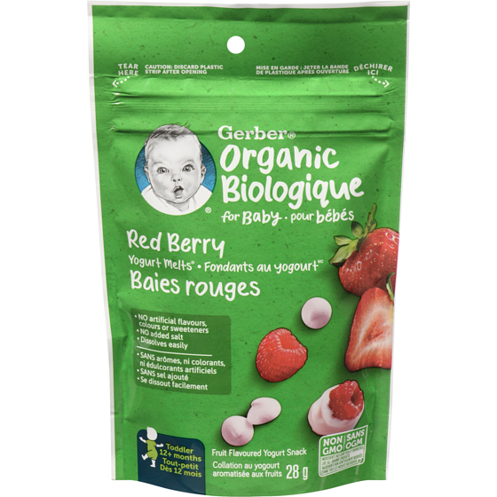 Gerber Organic Yogurt Melts, Red Berry 28 g, $12.50/100g