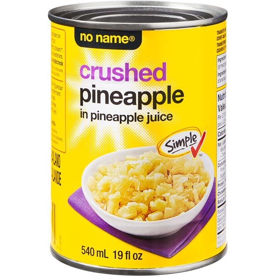 No Name Crushed Pineapple in Pineapple Juice 540 ml, $0.37/100ml