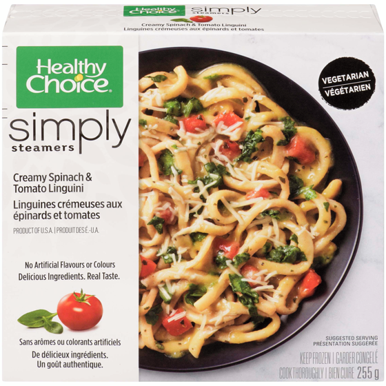 Healthy Choice Simply Steamers Creamy Spinach & Tomato Linguini 255 g, $2.55/100g