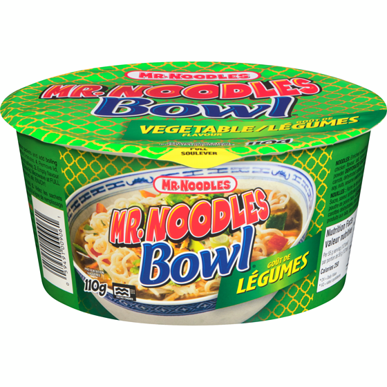 Mr Noodles Bowl Nouilles dans un Bol Goût de Légumes 110 g, 1,99 $/100g