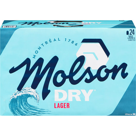 Molson Bière Dry (Pièce d’identité requise au moment du ramassage) 24x355.0 ml, 0,46 $/100ml