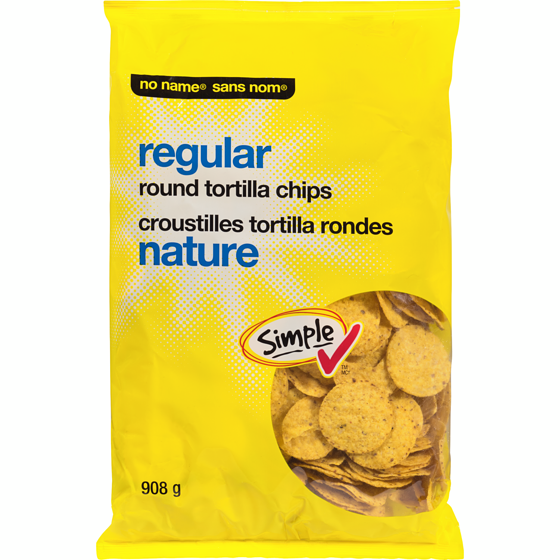 Sans Nom Croustilles tortilla rondes nature 908 g, 0,55 $/100g
