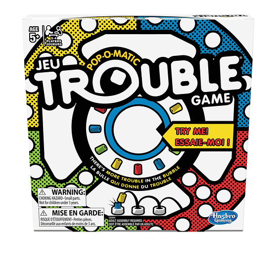 Hasbro Gaming Trouble Kids Board Game, Pop-o-Matic, Family Board Games for Kids, Family Games, 2-4 Players, Ages 5+ 1 ea, $20.00/1ea