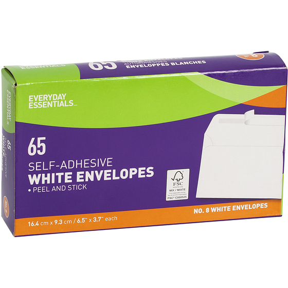 Everyday Essentials Envelopes, Peel & Stick 1 ea, $3.00/1ea