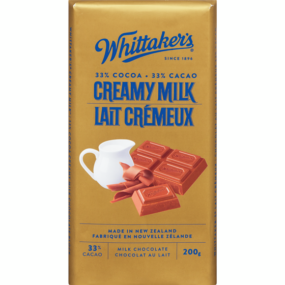 Whittaker's Milk Chocolate 200 g, $4.00/100g