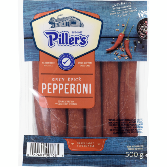 Pillers Pepperoni Spicy 500 g, $2.40/100g