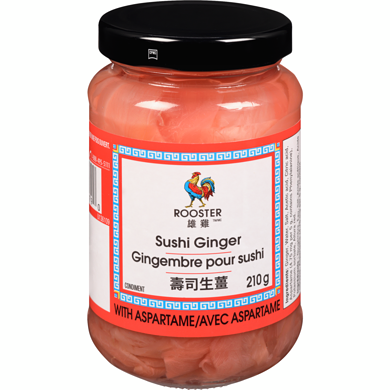 Rooster Sushi Ginger 210 g, $0.95/100g