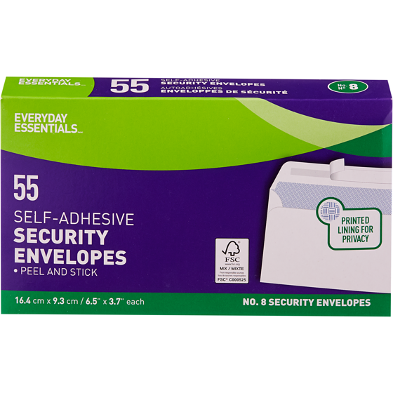 Everyday Essentials Envelopes 1 ea, $2.50/1ea