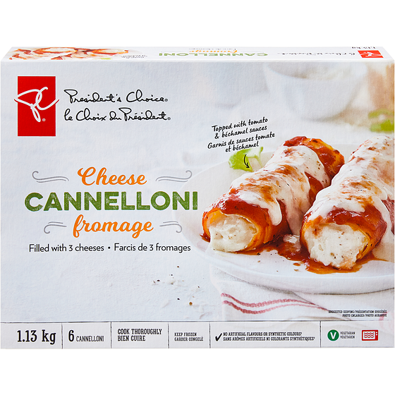 President's Choice Cheese Cannelloni 1.13 kg, $0.71/100g