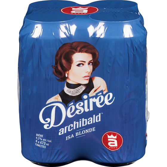 Archibald Désirée bière session ipa (Pièce d’identité requise au moment du ramassage) 4x473.0 ml, 0,85 $/100ml