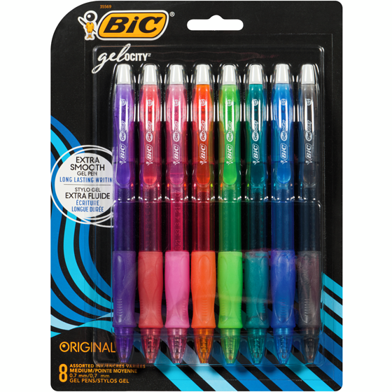 Bic Gelocity Gel Pen Assorted Ink Medium Original 8x1.0 ea, $1.44/1ea