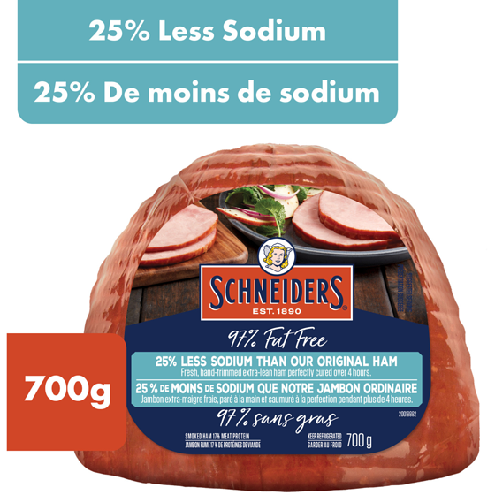 Schneiders 97% Fat Free Lower Sodium Smoked Ham 700 g, $2.14/100g