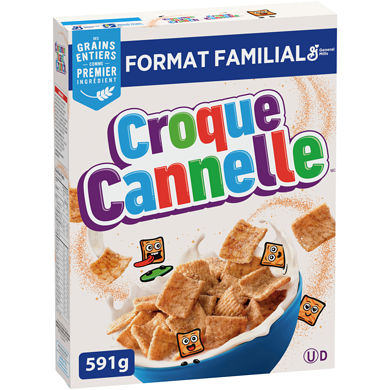 General Mills Croque Cannelle, Céréales Pour le Petit-déjeuner, Grains Entiers, Format Familial 591 g, 0,93 $/100g